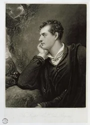 George Gordon, 6º Lord Byron (1788-1824), grabado por Charles Turner (1773-1857), 1815